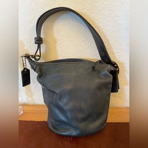 Coach Navy Blue Bucket Bag